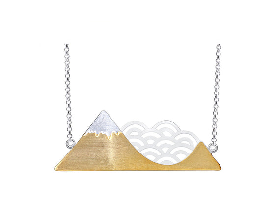 Mountain and Cloud Symbol Necklace