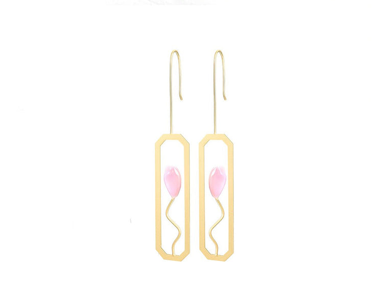 Tulip Flower Dangle Earring