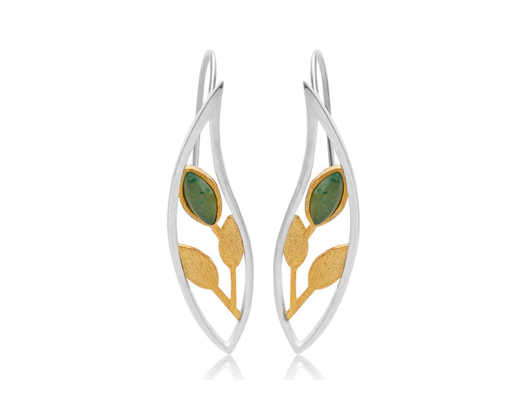 Spring in the Air Leaves Drop Earring