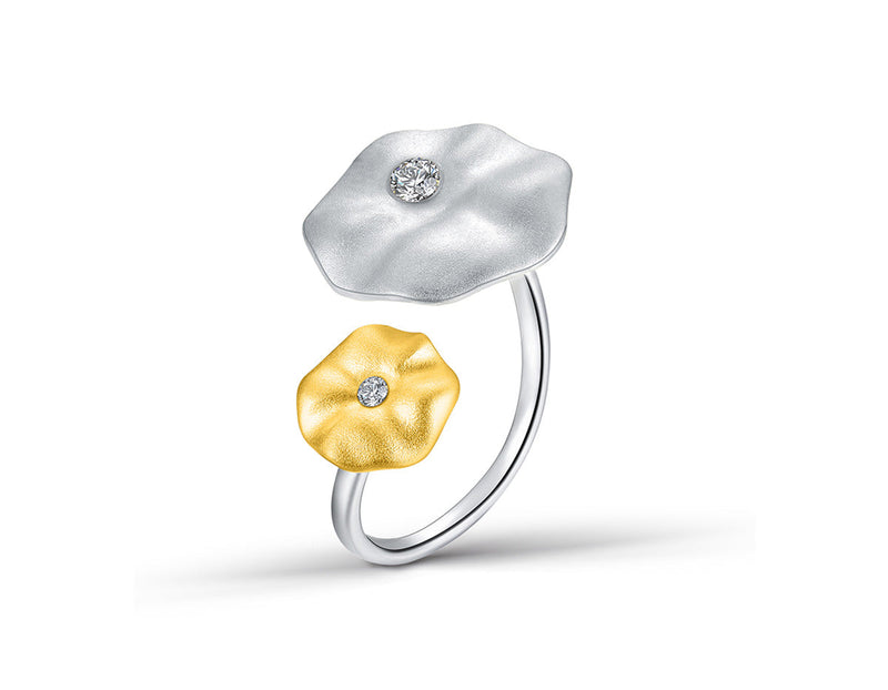 Lotus Leaf's Morning Dew Ring