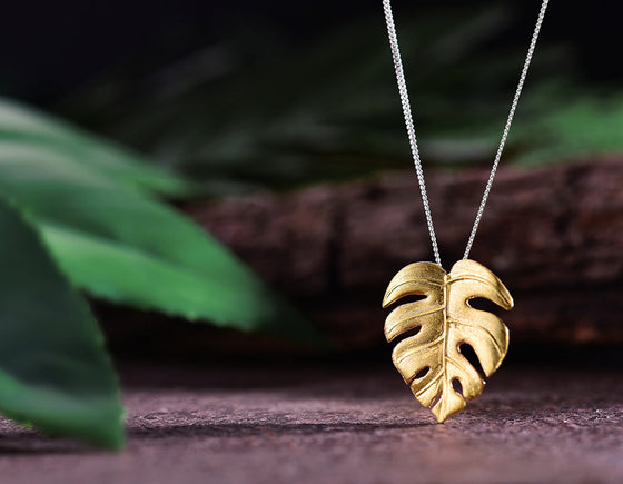 Monstera Leaf Pendant