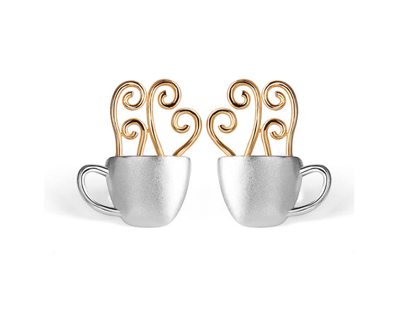 Morning Coffee Cup Earring