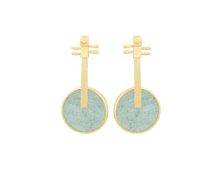 Oriental Lute Earring