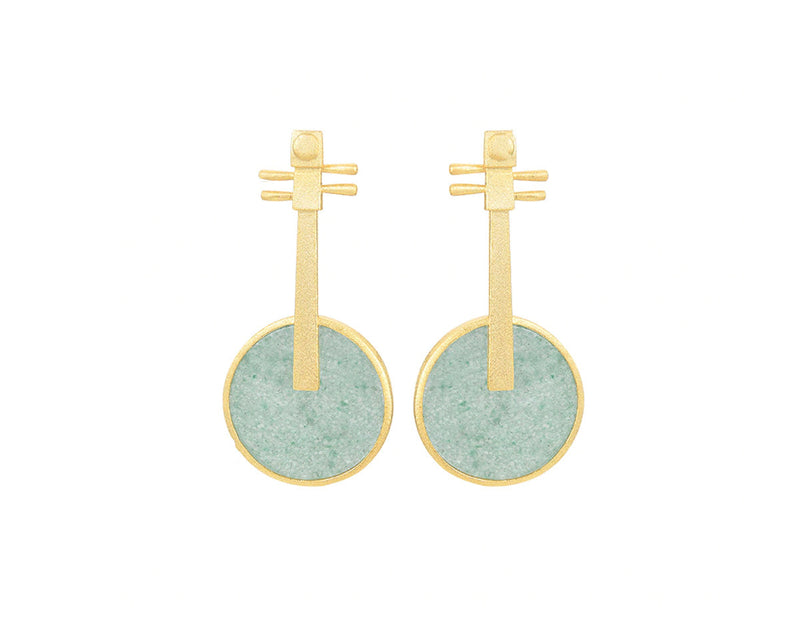 Oriental Lute Earring