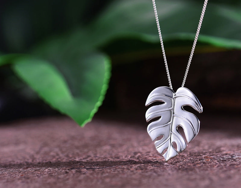 Monstera Leaf Pendant