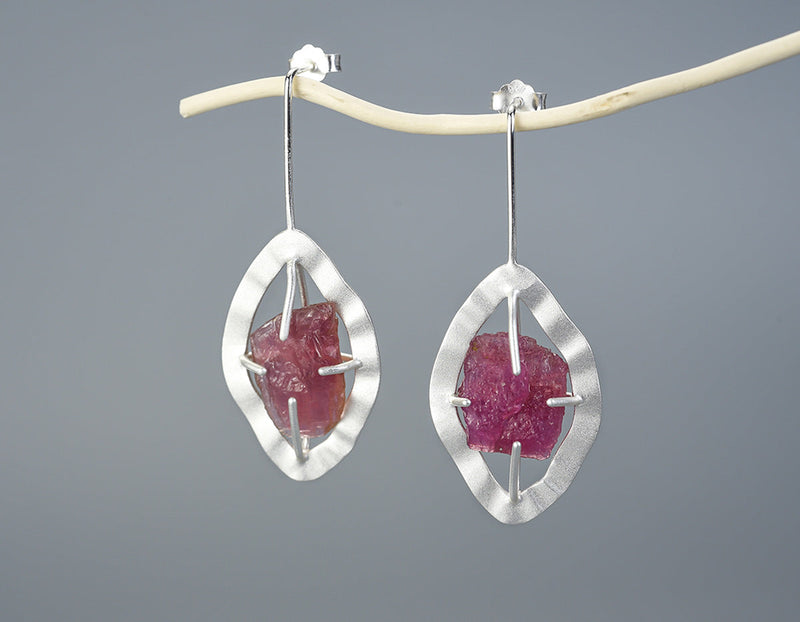 Raw Tourmaline Earrings