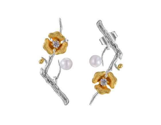 Plum Blossom Stud Earring