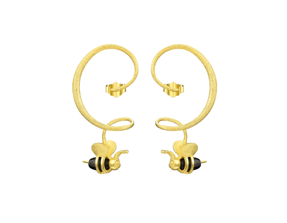 Twirl Honey & Bee Earring