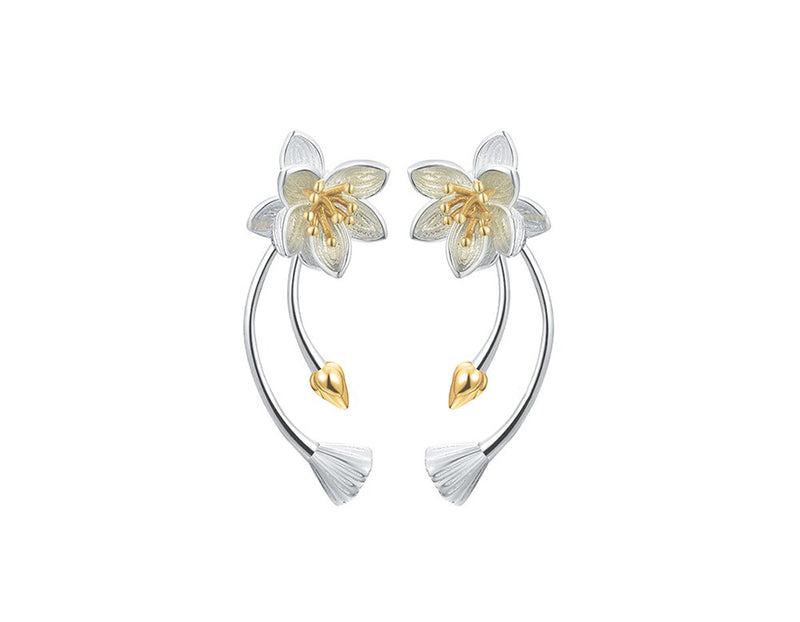 Lotus Whispers Drop Earring