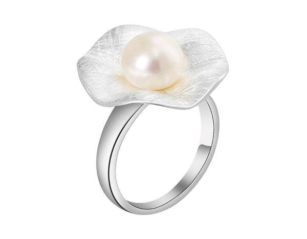 Pearl Lotus Leaf Ring