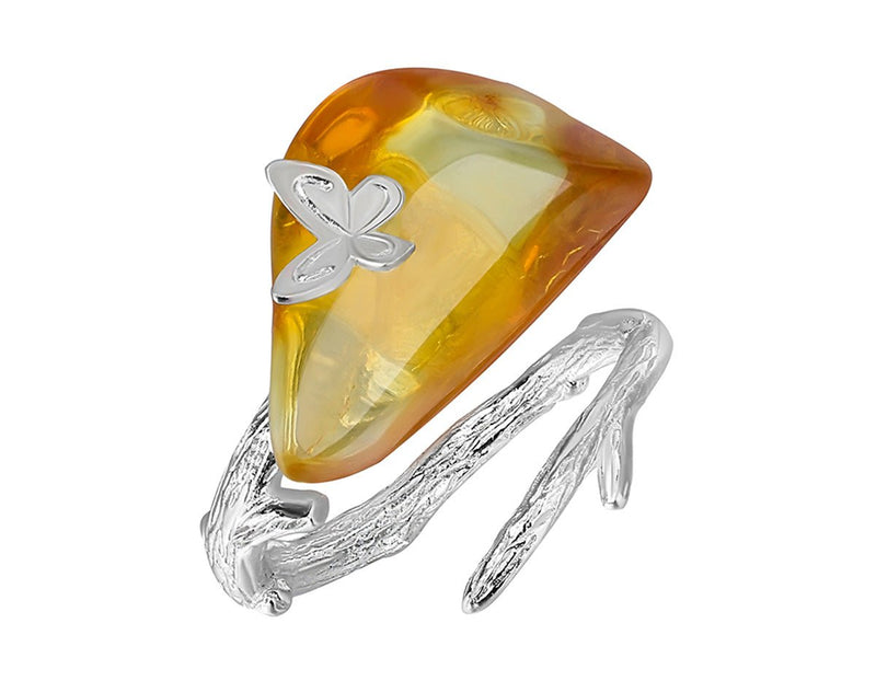 Amber Butterfly Ring Ring- FaunaFloral