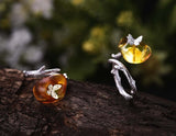 Amber Butterfly Ring Ring- FaunaFloral