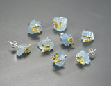 Aquamarine Butterfly Stud Earring Earrings - FaunaFloral