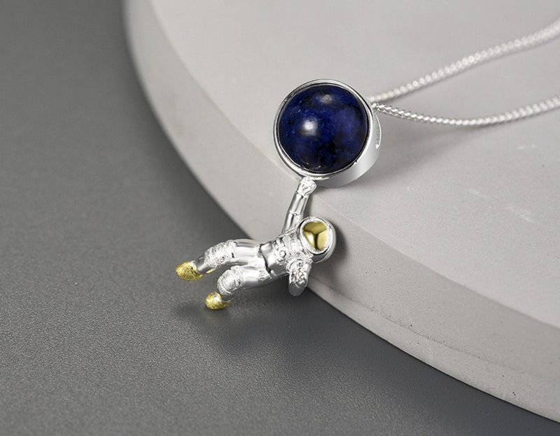 Astronaut Lapis Lazuli Pendant Pendant - FaunaFloral