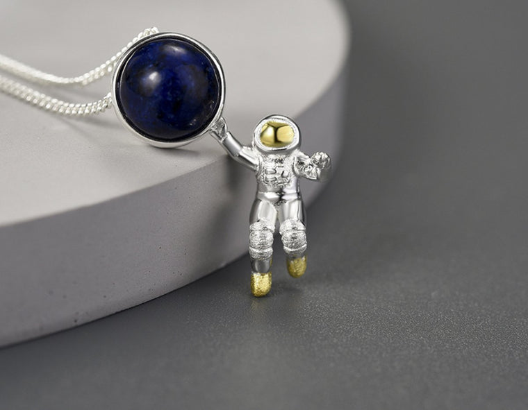 Astronaut Lapis Lazuli Pendant Pendant - FaunaFloral