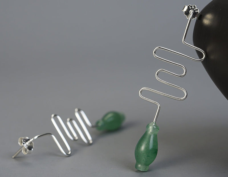 Aventurine Vase Earring Earring - FaunaFloral