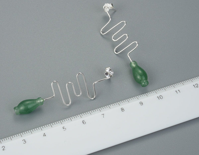 Aventurine Vase Earring Earring - FaunaFloral