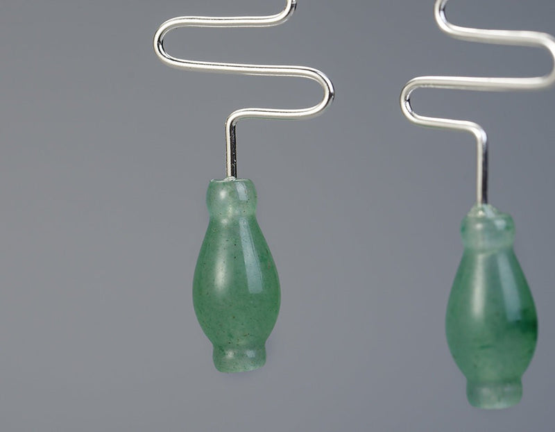 Aventurine Vase Earring Earring - FaunaFloral