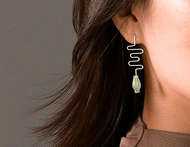 Aventurine Vase Earring Earring - FaunaFloral