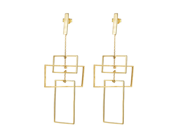 Tri-Rectangular Earring