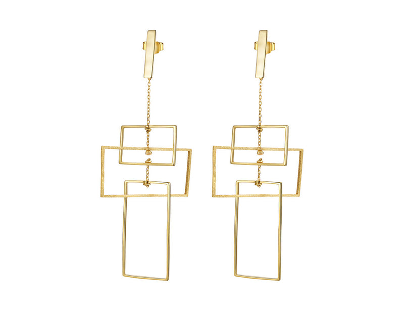 Tri-Rectangular Earring