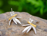 Bamboo Leaves Stud Earrings Earring - FaunaFloral