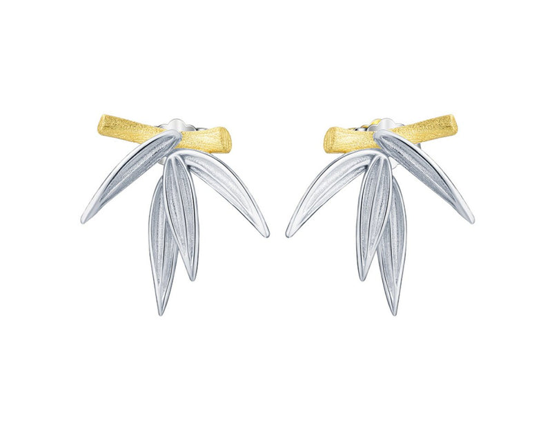 Bamboo Leaves Stud Earrings Earring - FaunaFloral