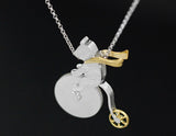 Bicycle Riding Bear Pendant Pendant - FaunaFloral