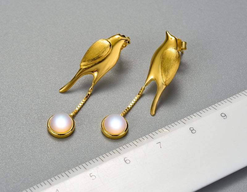 Bird and Moon Earring Earring - FaunaFloral