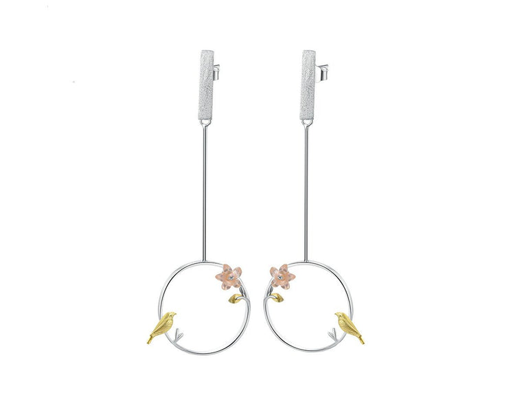 Bird in a Jungle Earring Earring - FaunaFloral