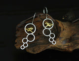 Bird on Branch in a Circle Earring Earring - FaunaFloral