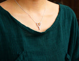 Bird on Wish Bone Necklace Necklace - FaunaFloral