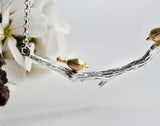 Birds on Branch Necklace Necklace - FaunaFloral