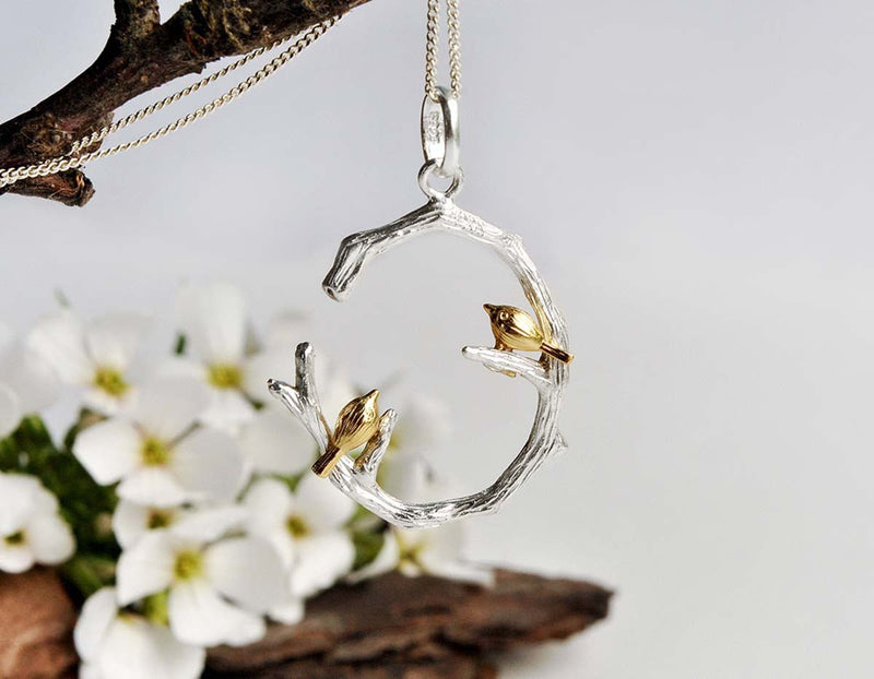 Birds on Branch Pendant Pendant - FaunaFloral