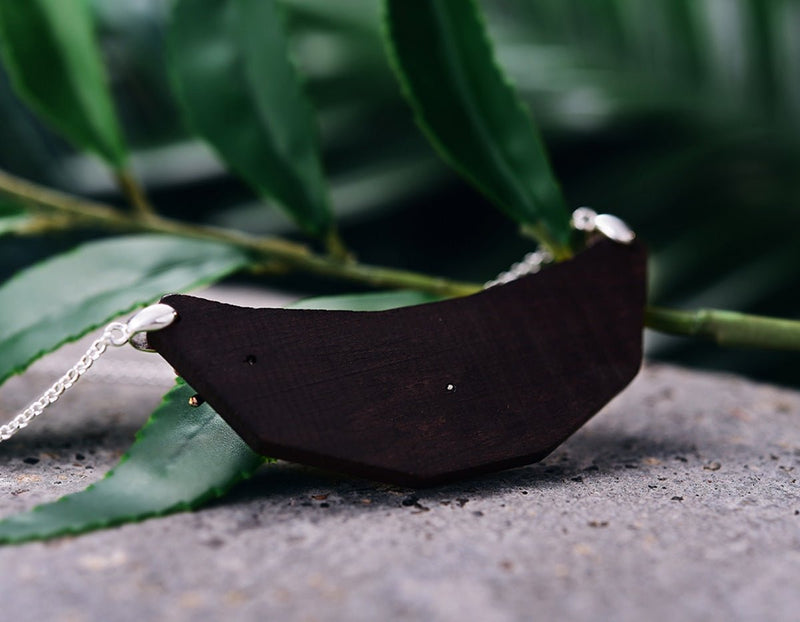 Birds on Branch Wooden Necklace Necklace - FaunaFloral