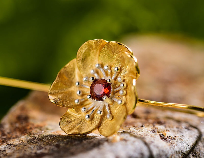 Blooming Anemone Flower Earring Earring - FaunaFloral