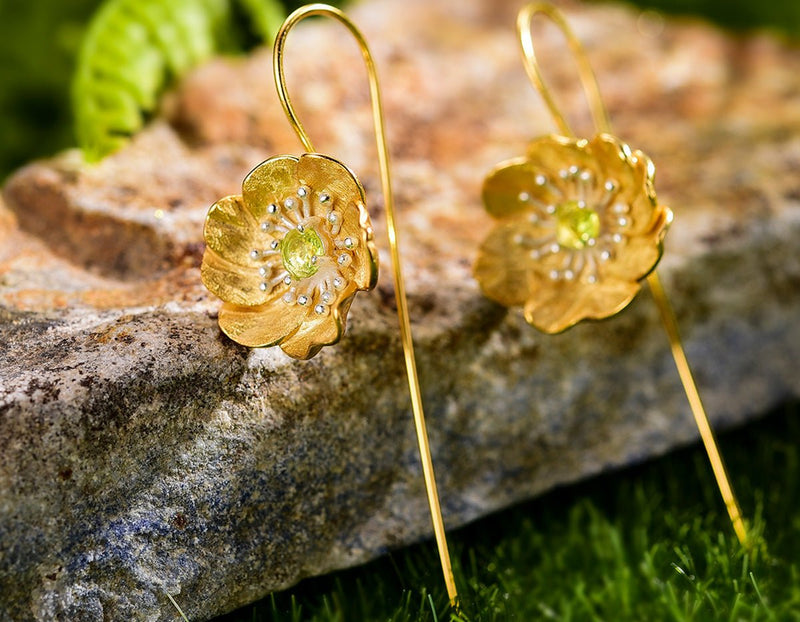 Blooming Anemone Flower Earring Earring - FaunaFloral