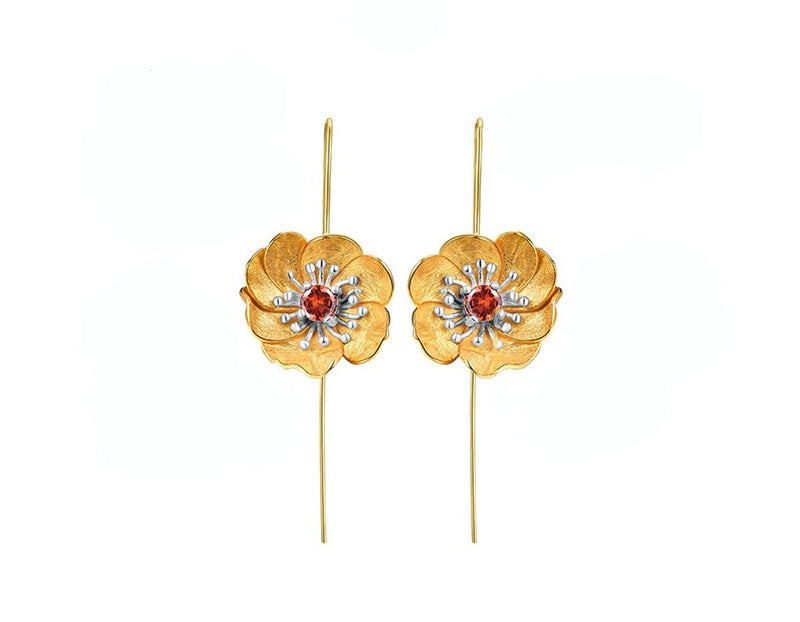 Blooming Anemone Flower Earring Earring - FaunaFloral