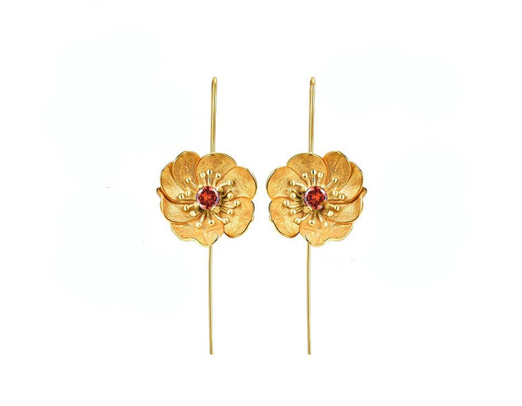 Blooming Anemone Flower Earring Earring - FaunaFloral