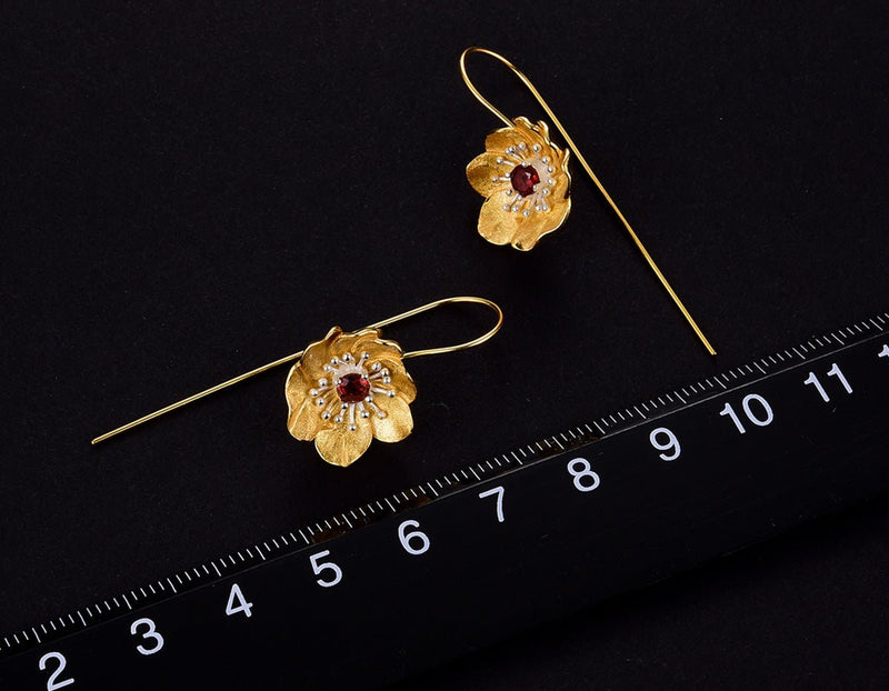 Blooming Anemone Flower Earring Earring - FaunaFloral