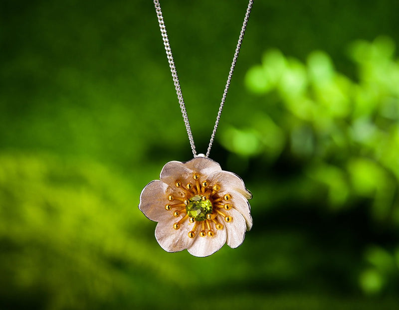 Blooming Anemone Flower Pendant Pendant - FaunaFloral