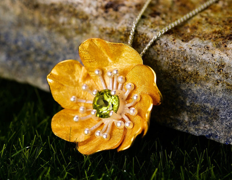 Blooming Anemone Flower Pendant Pendant - FaunaFloral