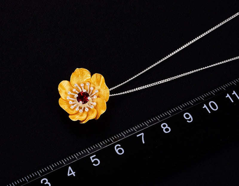 Blooming Anemone Flower Pendant Pendant - FaunaFloral