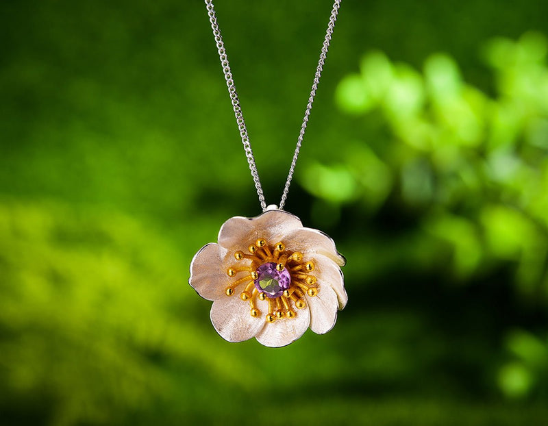 Blooming Anemone Flower Pendant Pendant - FaunaFloral