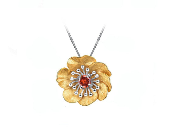 Blooming Anemone Flower Pendant Pendant - FaunaFloral