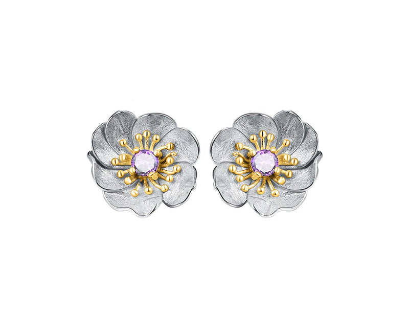 Blooming Anemone Flower Stud Earring Earring - FaunaFloral