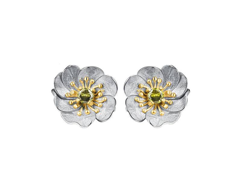 Blooming Anemone Flower Stud Earring Earring - FaunaFloral