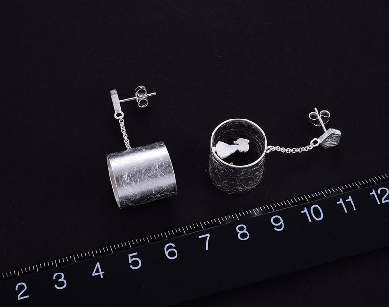 Boy and Girl Meets Cat Earring Ring - FaunaFloral