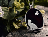 Butterfly & Cat Pendant Pendant - FaunaFloral