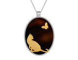 Butterfly & Cat Pendant Pendant - FaunaFloral